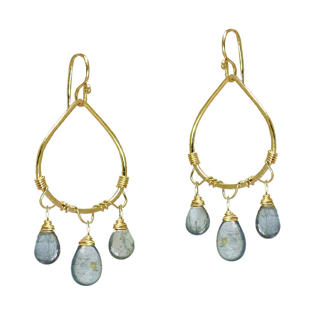 Hammered Drops with Moss Aquamarine - ClickThatClicks 