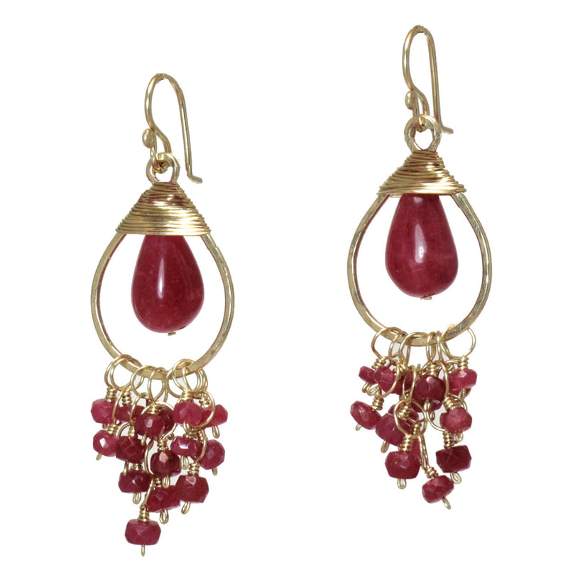 Hammered Drops with Rubies - ClickThatClicks 