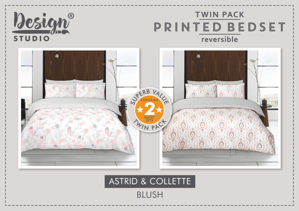 Bellissimo Chambray Blue Stripe Duvet Set – Size Options Available