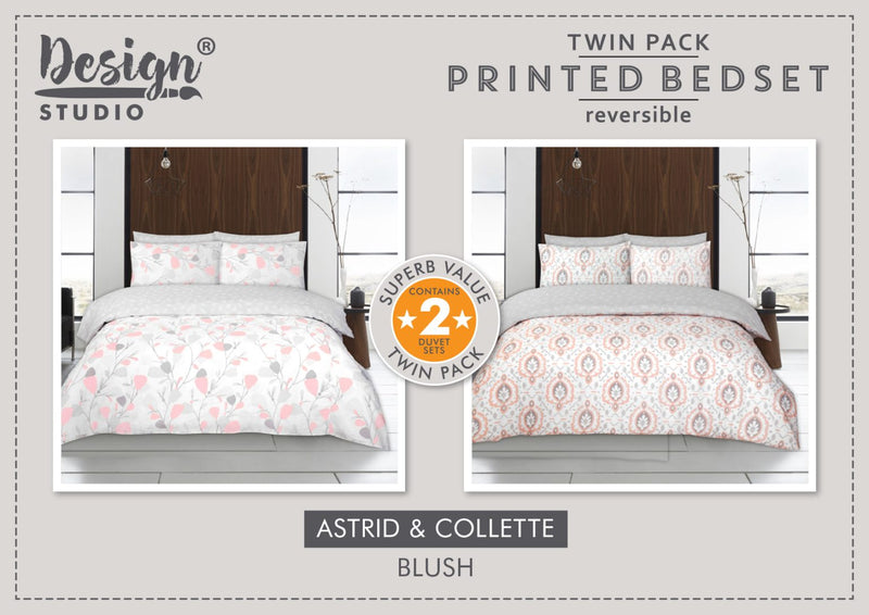 Bellissimo Chambray Blue Stripe Duvet Set – Size Options Available