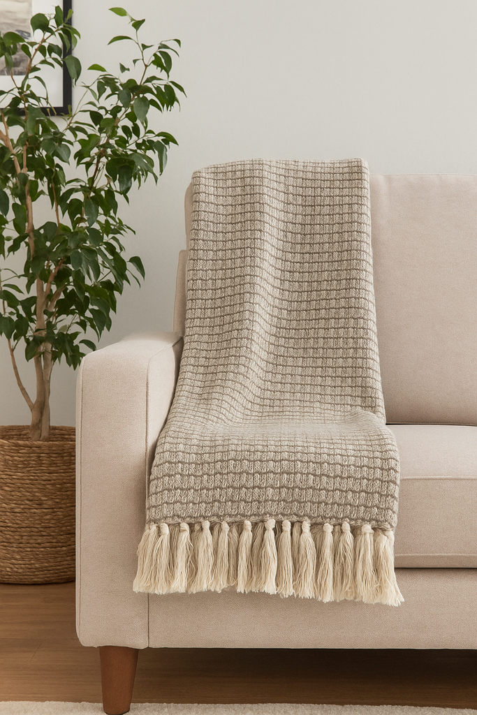 Basketweave Recycled Throw - ClickThatClicks 
