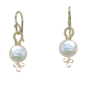Ivory Pearl Wrapped Loop Earrings