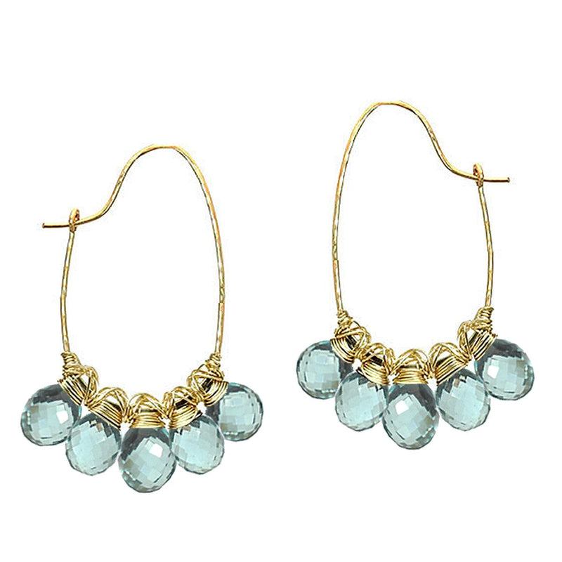 Aqua Glow Oblong Hoops