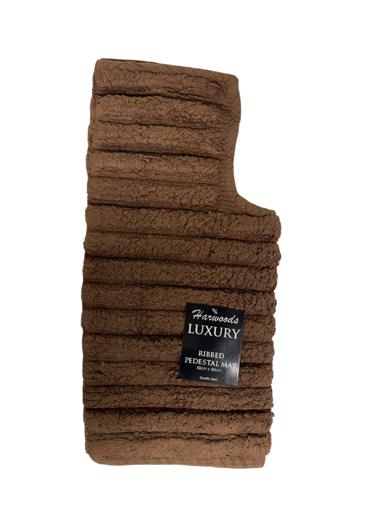 Ribbed Pedestal Mat - 100% Cotton - ClickThatClicks 