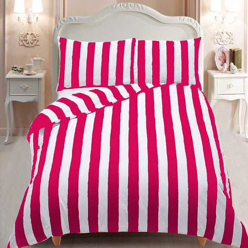 Classic Stripe Cerise Duvet Set – Bold & Timeless Bedding