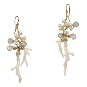 Handcrafted Wrapped Gemstone Branch Earrings