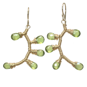 Peridot Branch Earrings