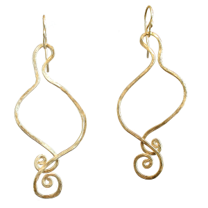 Hammered Squiggle Earrings