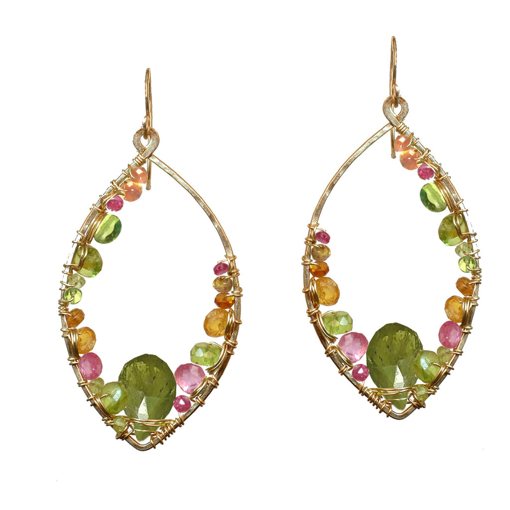 Hammered Swirl Drop Earrings – Pale Amethyst Dangle Charms - ClickThatClicks 