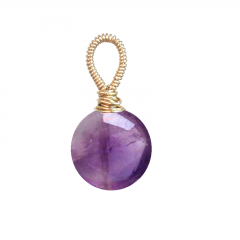 Amethyst Round Pendant – Elegant Artisan Gemstone Jewelry