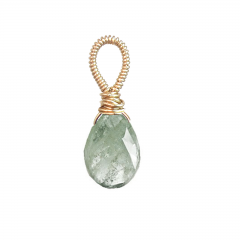 Moss Aquamarine Pendant – Nature-Inspired Artisan Gemstone Jewelry