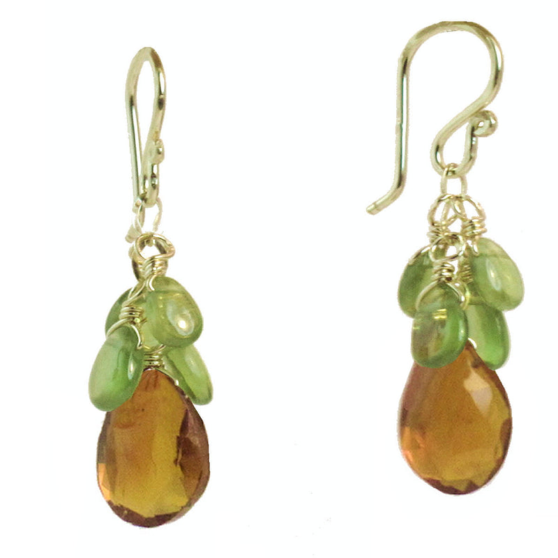 Idocrase & Mandarin Garnet Earrings