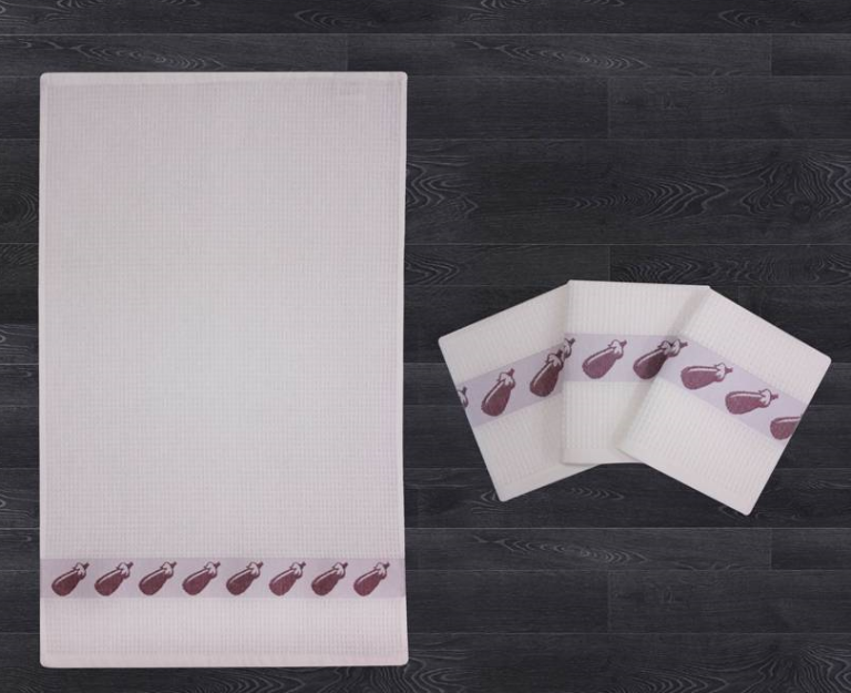 Waffle Fruit Border Tea Towel - Pack of 2 - ClickThatClicks 
