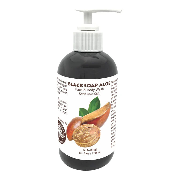 All-Natural Black Soap & Aloe Face + Body Wash