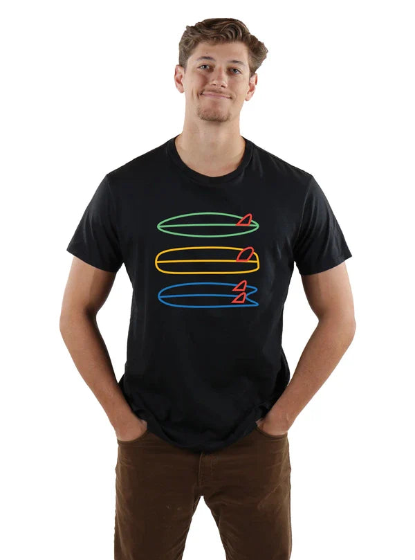 Quiver Black Shirt Crew Neck