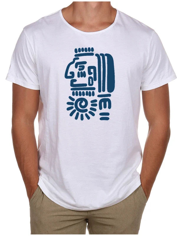 Hieroglyph Head Open Neck Tee