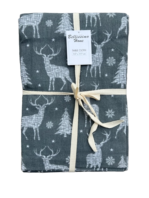Festive Deer Table Cloth - ClickThatClicks 