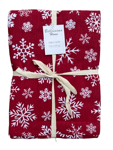 Snowflake Christmas Table Cloth - ClickThatClicks 
