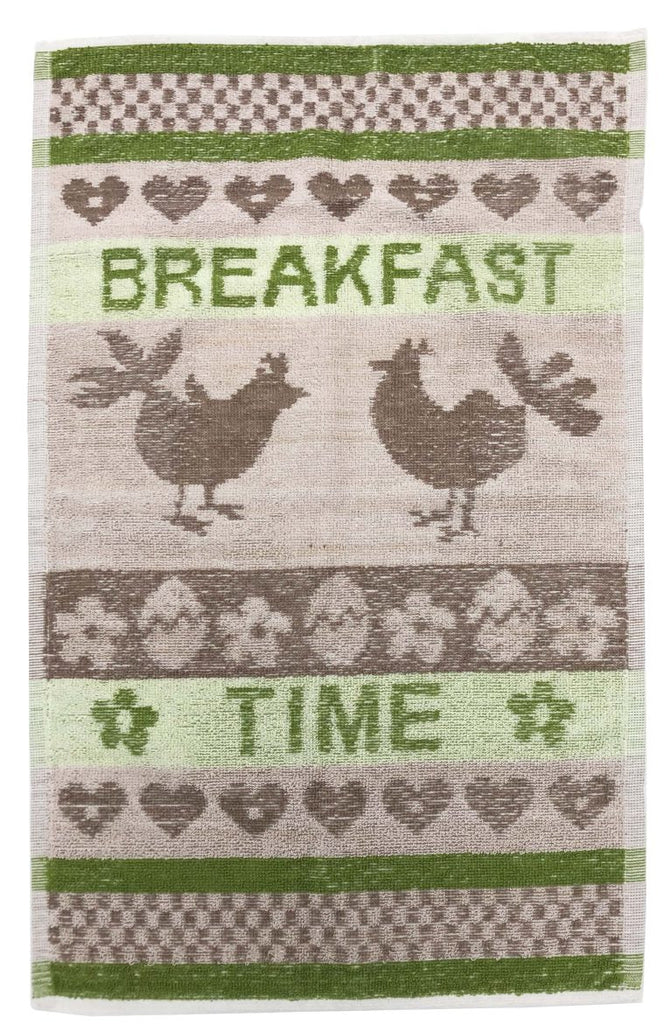 Terry Towelling Jacquard Kitchen Towel - Pack of 12 - ClickThatClicks 