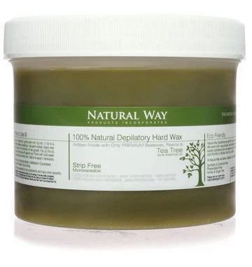 Natural Way Hard Wax – Face & Body Tea Tree Formula Microwaveable