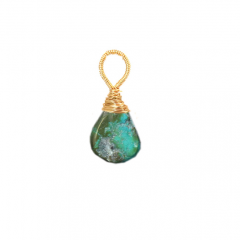 Green Veined Turquoise Pendant – Artisan Natural Gemstone Jewelry