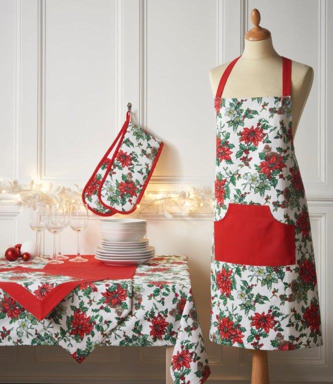 Poinsettia Trail Tablecloth - ClickThatClicks 
